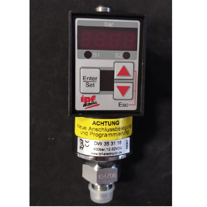 IPF ELECTRONIC DW353116 PRESSURE SENSOR 400BAR G1/4A 12-32VDC, 4-20mA