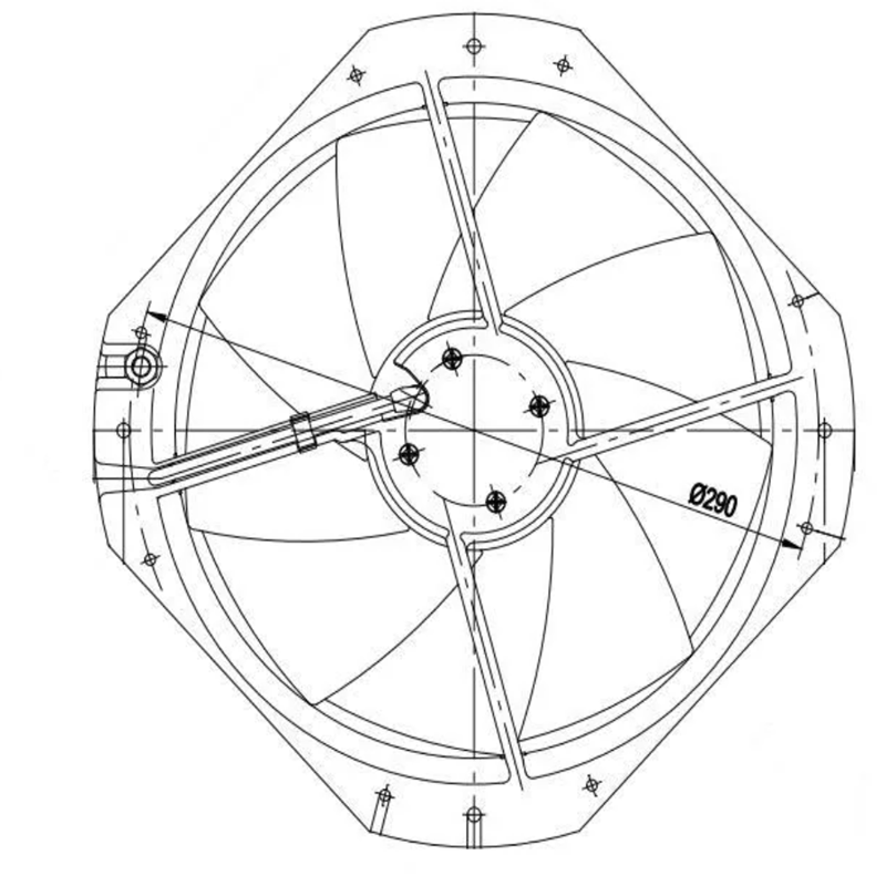 EBM PAPST W2E250-HL06-19 AC axial fan